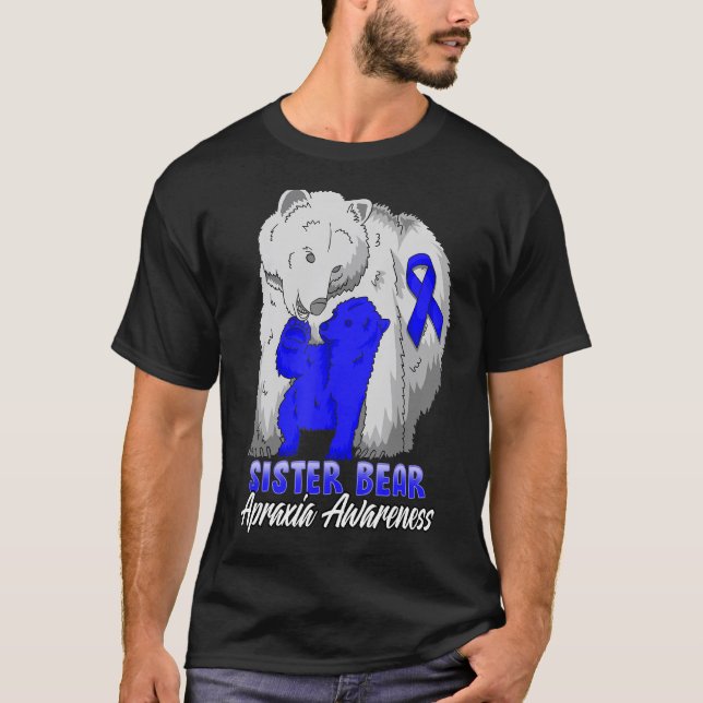 Stöd för Apraxia Awareness Mamma Ribbon T Shirt (Framsida)