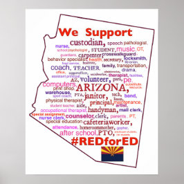 Stöd för Arizona School Poster