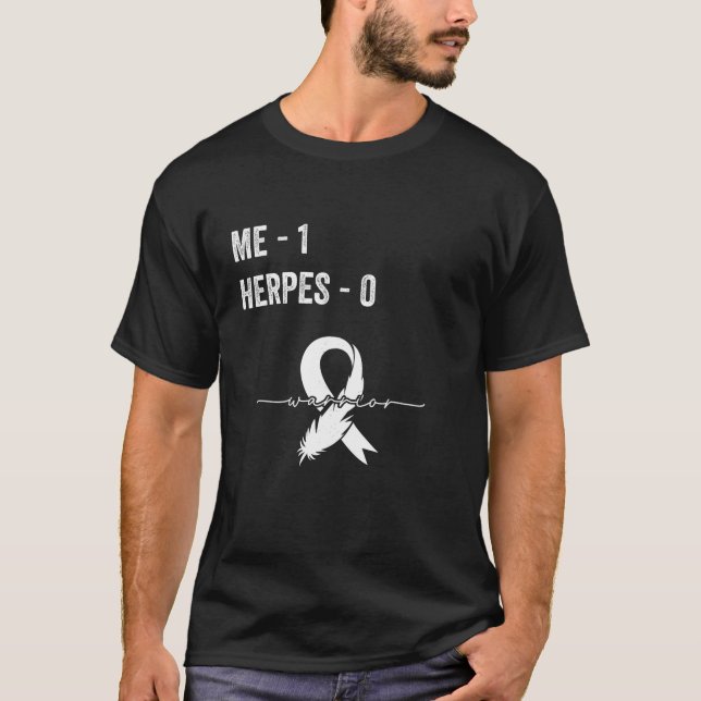 Stöd för återhämtning av Herpes Survivor Herpes Aw T Shirt (Framsida)