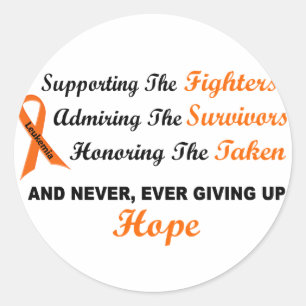 Stöd för att bevara LEUKEMIA 1 Runt Klistermärke