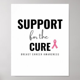 stöd för att bota Poster och utskrivna bröstcancer
