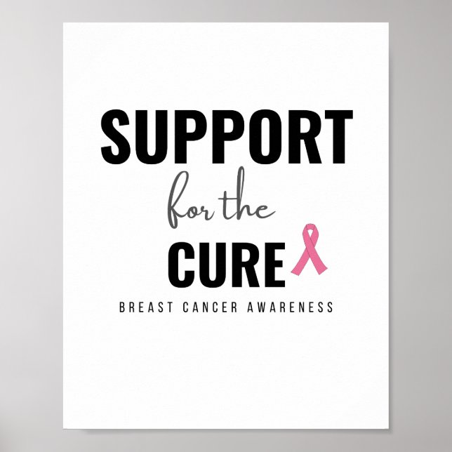 stöd för att bota Poster och utskrivna bröstcancer (Framsidan)