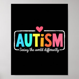 Stöd för att öka medvetenheten om autism genom att poster