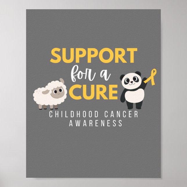 stöd för att Poster och skriva ut barncancer (Framsidan)