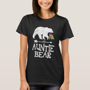 Stöd för Awareness Auntie Bear Puzzle Biet T Shirt