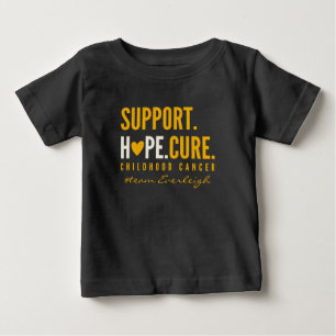 Stöd för barncancer Anpassat namn Baby T-Shirt