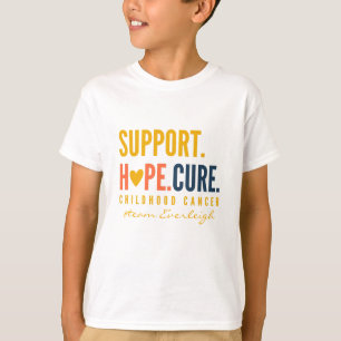 Stöd för barncancer Anpassat namn Kids T-Shirt