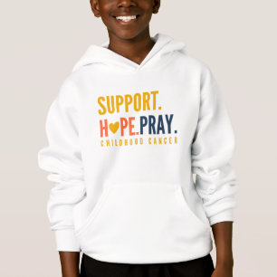 Stöd för barncancer hoppas att Kids Pullover Hoodi T Shirt