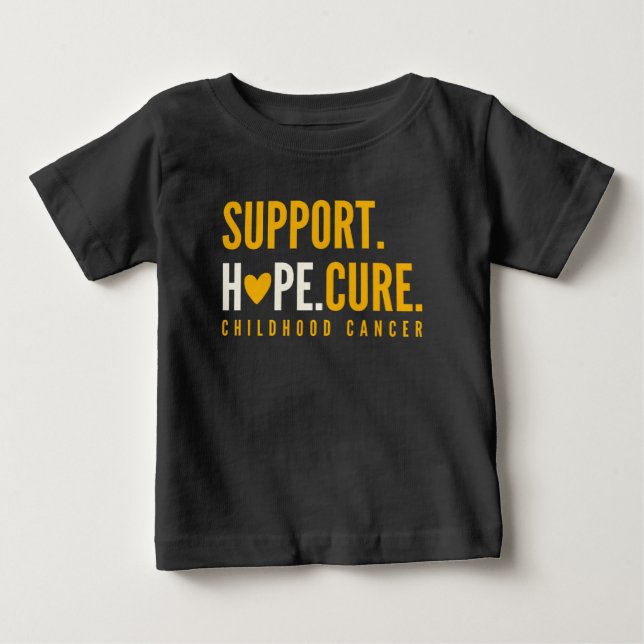 Stöd för barncancer hoppas bota Baby T-Shirt (Framsida)