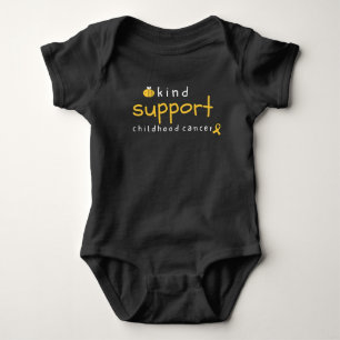 Stöd för barncancer i Baby Bodykosten 1-Delarare T Shirt