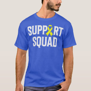 Stöd för barncancer på Squad Guld Ribbon Childho T Shirt