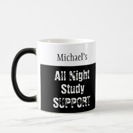 STÖD FÖR BLACK COFFEE All Nght Study Magisk Mugg