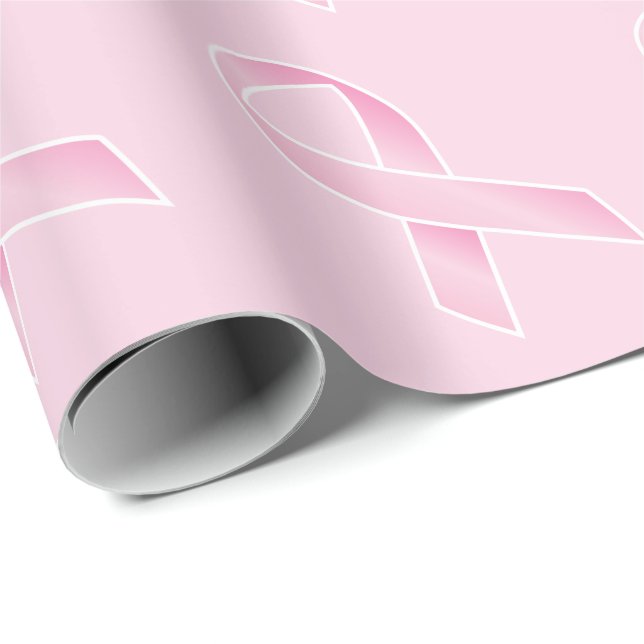 Stöd för BLICK (Breast Cancer Pink Ribbon) Presentpapper (Rullad Hörn)