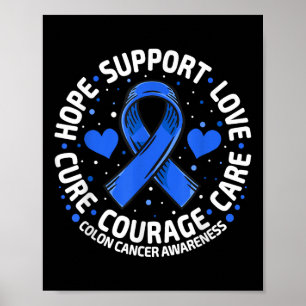 Stöd för Blue Colon Cancer i kolorektal cancerfami Poster