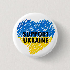 STÖD FÖR BLUE & GULT UKRAINA HEART KNAPP