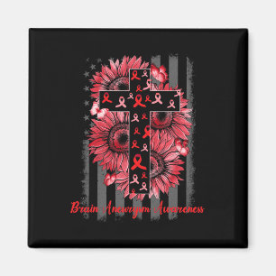 Stöd för Brain Aneurysm Awareness Solros Warrior Magnet