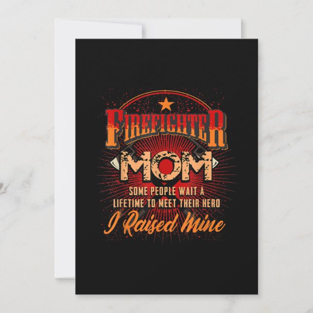 Stöd för brandbekämpning - Fireman Proud Mamma Julkort (Framsida)