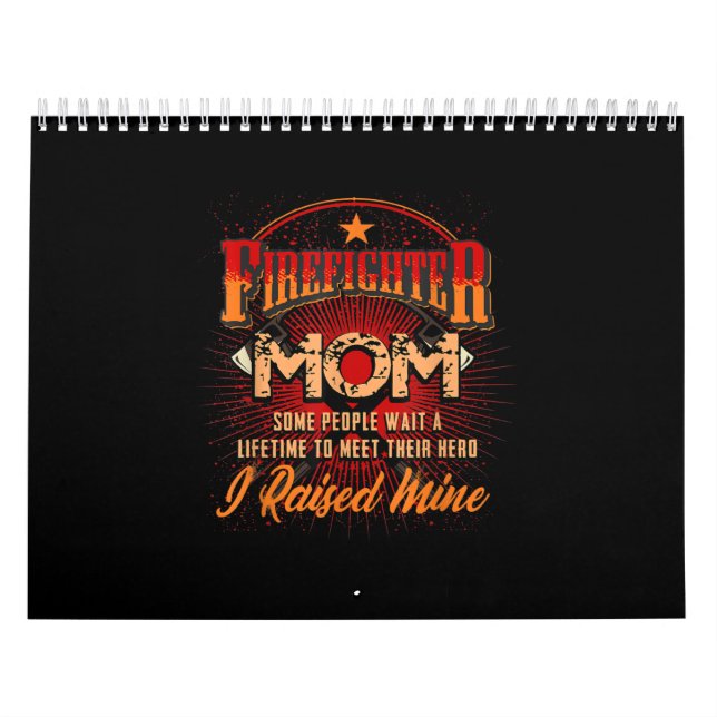 Stöd för brandbekämpning - Fireman Proud Mamma Kalender (Omslag)
