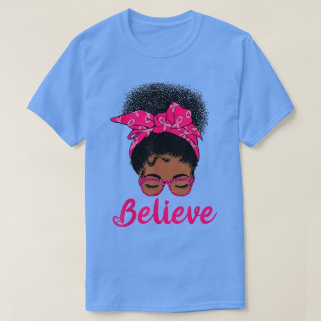 Stöd för bröstcancer Beli T Shirt (Design framsida)