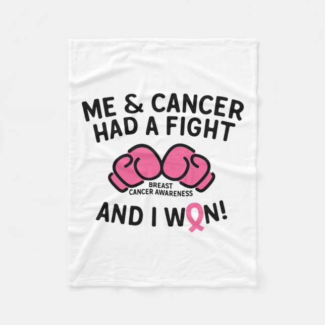 Stöd för bröstcancer i Won Bröstcancer överlevande Fleecefilt (Framsidan)