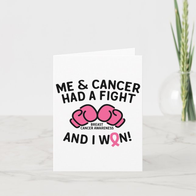 Stöd för bröstcancer i Won Bröstcancer överlevande Kort (Framsida)
