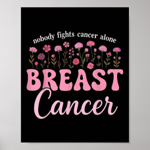 Stöd för bröstcancerbekämpning genom bröstcancer poster