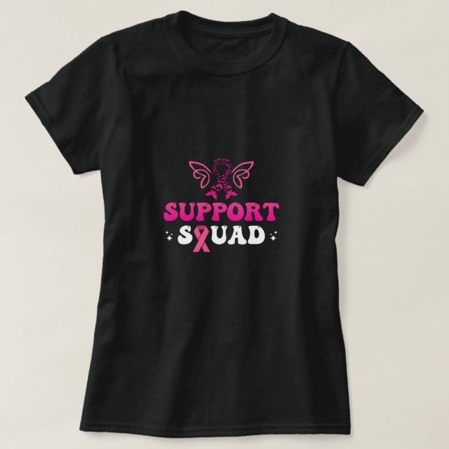 stöd för bröstcancermedvetande t shirt (Design framsida)