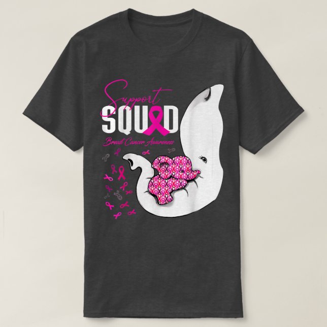 Stöd för bröstcancermedvetandehöjande torg Elephan T Shirt (Design framsida)