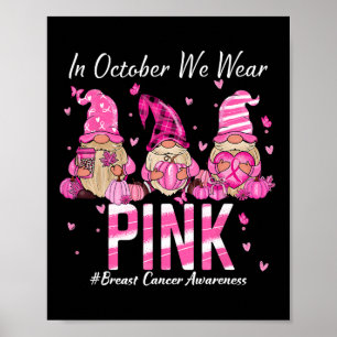 Stöd för bröstcancermedvetandehöjare på bröstkorge poster