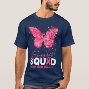 Stöd för bröstcancermedvetenhet på Squad Butterfly T Shirt