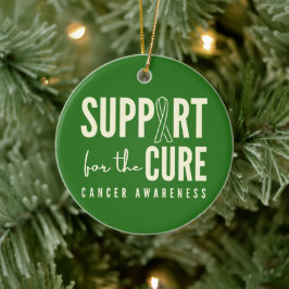 Stöd för cancermedvetandegörande botemedel Ornamen Julgransprydnad Keramik