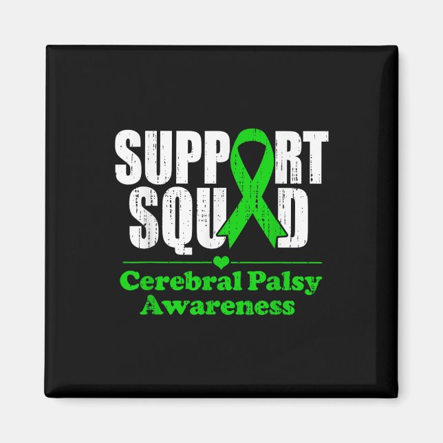 Stöd för Cerebral Palsy Cp Awareness Månadens Grön Magnet (Framsidan)