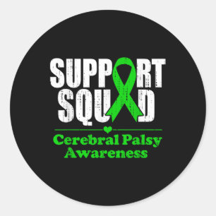Stöd för Cerebral Palsy Cp Awareness Månadens Grön Runt Klistermärke
