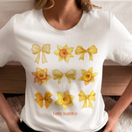 Stöd för Coquette Daffodil - cancermedvetande T Shirt