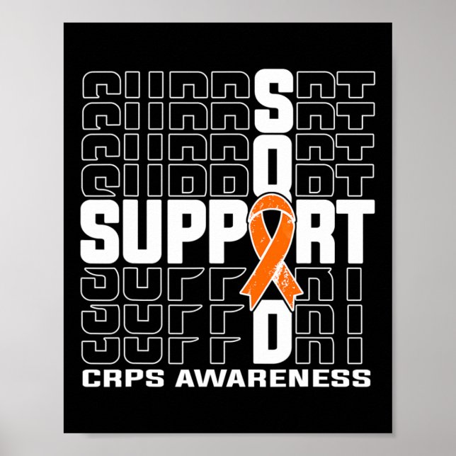 Stöd för CRPS-medvetenhet i fyrkant Poster (Framsidan)