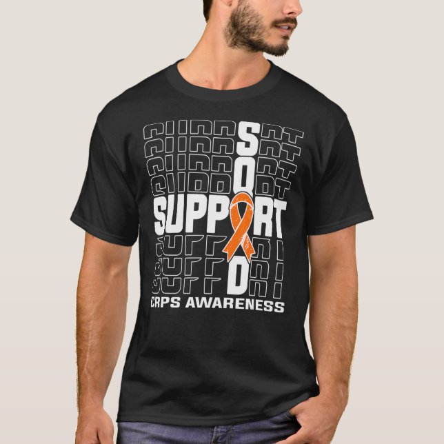 Stöd för CRPS-medvetenhet i fyrkant T Shirt (Framsida)