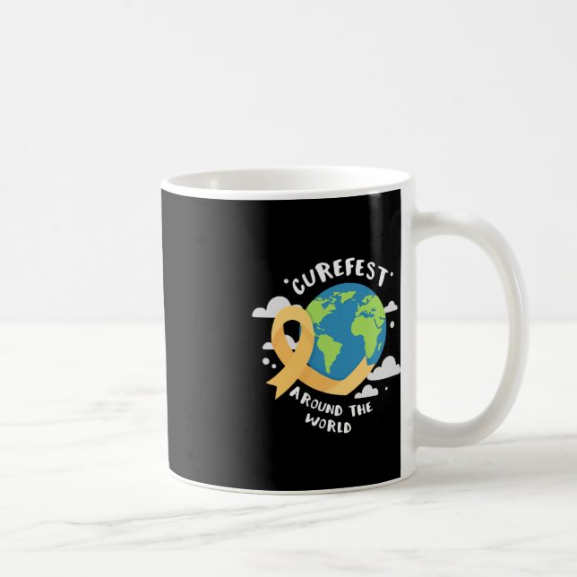 Stöd för CureFest Värld runt Childature Cancer Kaffemugg (Höger)