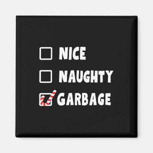Stöd för den fina julklappen Naughty Sopor Trump Magnet
