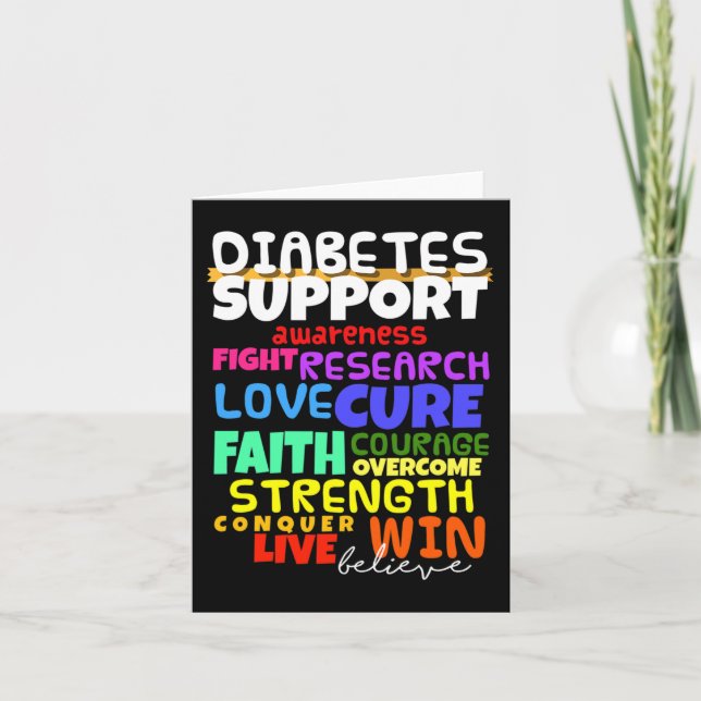 Stöd för diabetesmedvetenhet Månadspromenad Kort (Framsida)