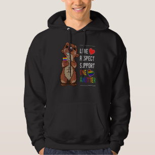 Stöd för en ano vid Gay pride-månaden Kärlek Hoodie