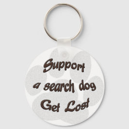Stöd för en sökHund Nyckelring
