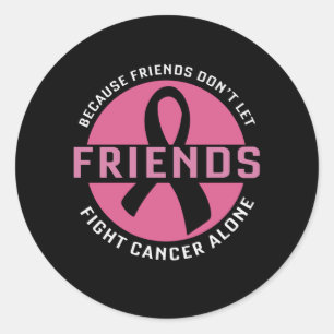 Stöd för enighet om Cute Breast Cancer Awareness F Runt Klistermärke