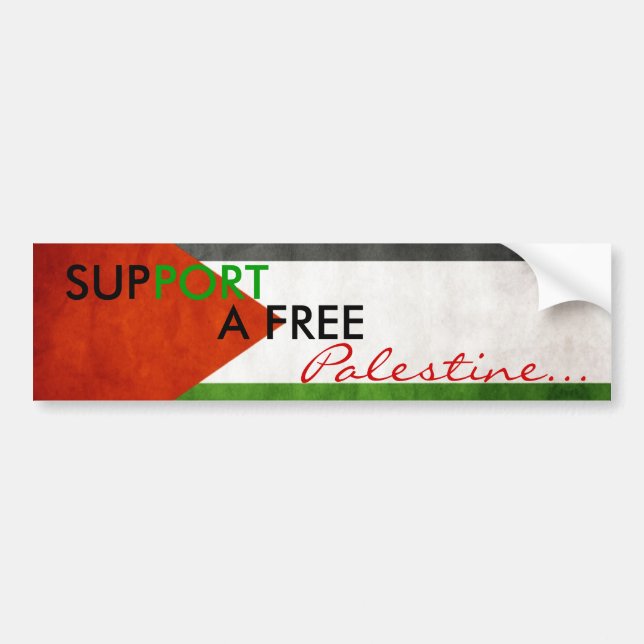 Stöd för ett kostnadsfritt palestinskt påfyllnadsm bildekal (Framsidan)