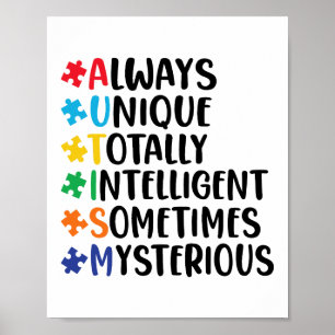 Stöd för färggranulat Pussel Biet Autism Poster