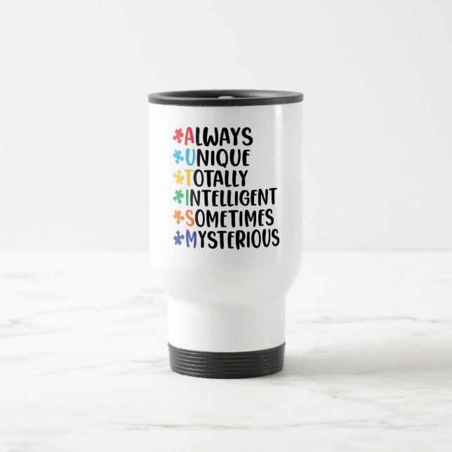 Stöd för färggranulat Pussel Biet Autism Resemugg (Center)