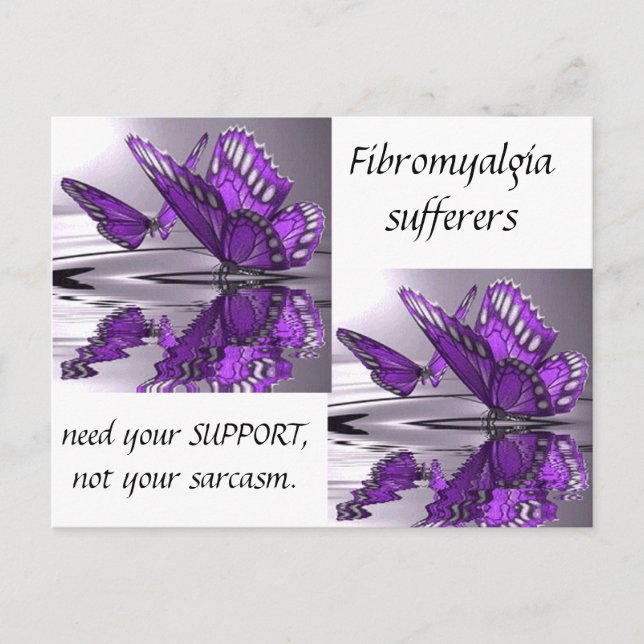 Stöd för fibromyalgi, inte Sarcasm Vykort (Framsida)