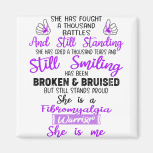 Stöd för Fibromyalgia Warrior-gåvor Magnet