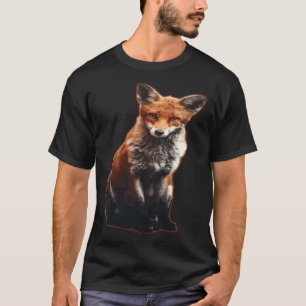 STÖD FÖR FOX HUND DJURHUSKYRKESTECKEN LOVELY T SHIRT