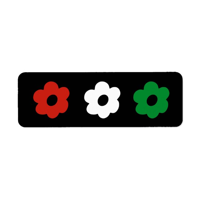 Stöd för fredsmärken returadress etikett (Framsidan)