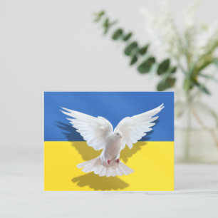 Stöd för frihet efter vykort för Ukraina-Flagga